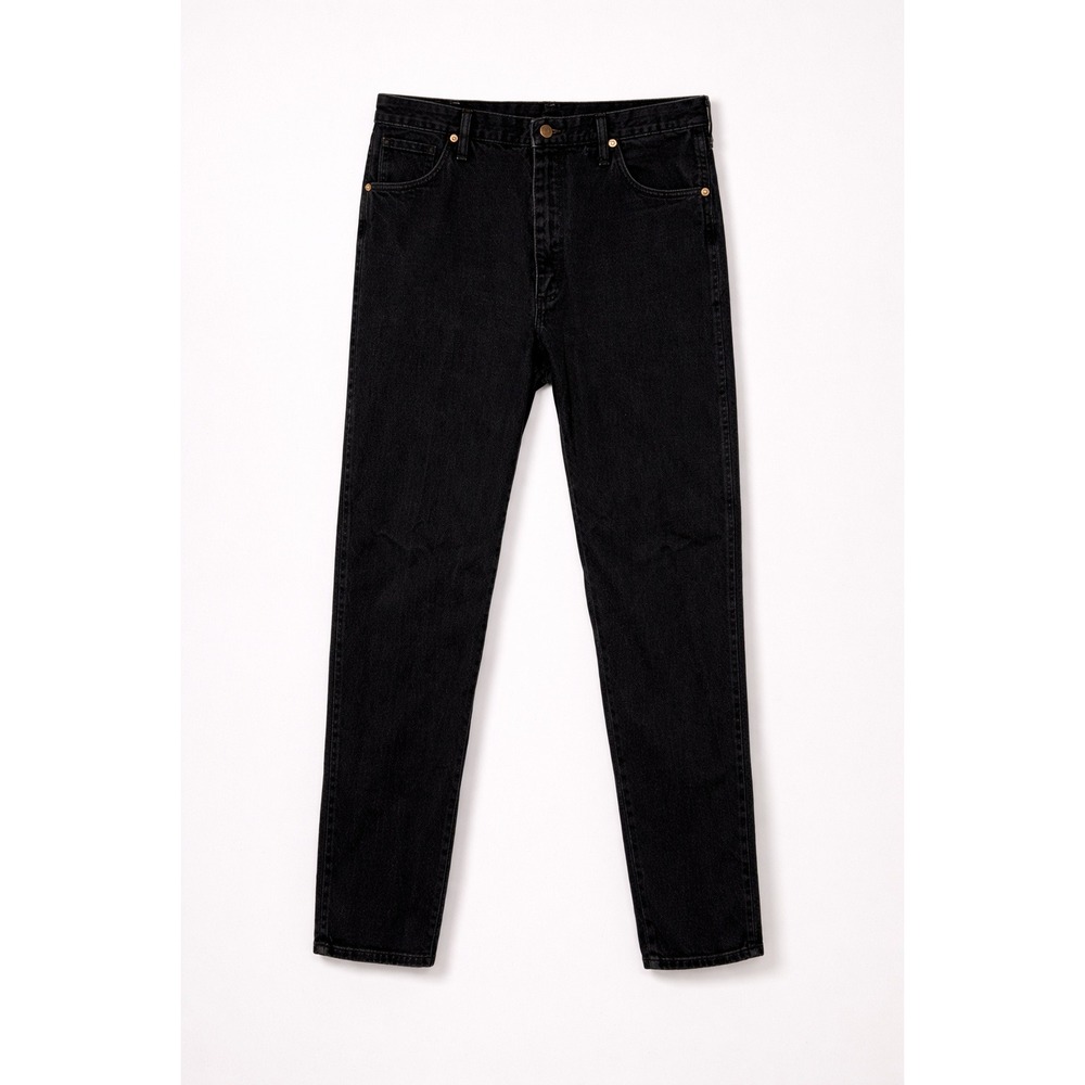 Men's Wrangler Cowboy Black Jeans Straight Leg Denim 36x34 Grunge‎ Western